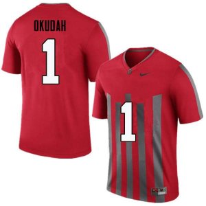 NCAA Ohio State Buckeyes Men's #1 Jeffrey Okudah Throwback Nike Football College Jersey OBJ4145MD